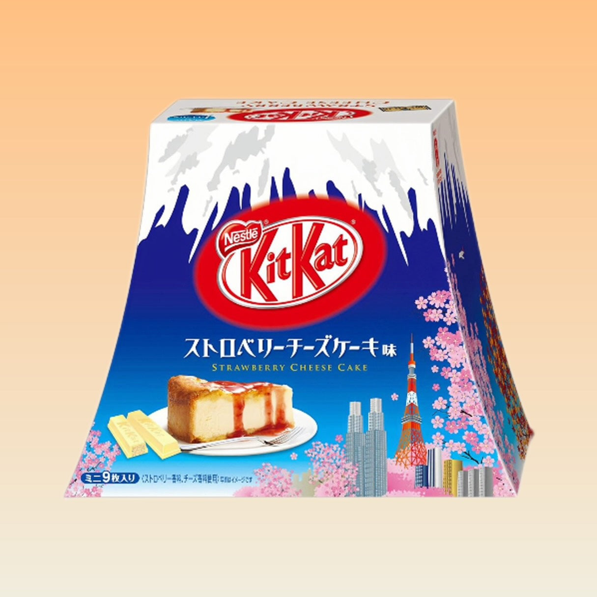 Nestle Japan Kitkat Mini Strawberry Cheesecake Flavor Mt.Fuji Pack 9 pieces