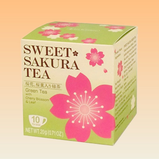 Sweet Sakura Green Tea with Cherry Blossom & Leaf 10 Tea Bags